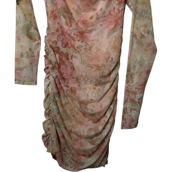 Free People Chloe One-Shoulder Long Sleeve Minidress Size S Asymmetrical Whimsy - Picture 5 of 16